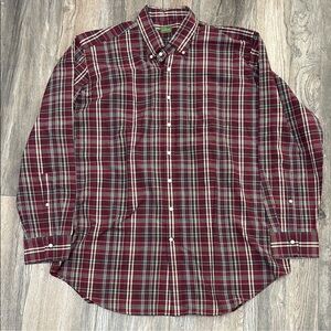 Sid Mashburn Plaid Button Down Shirt Mens Size XL